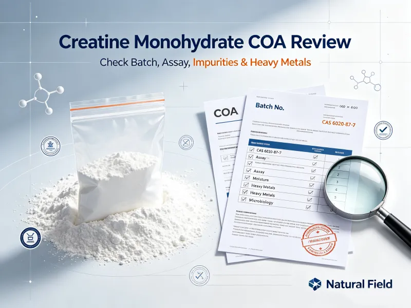 Apa yang Perlu Disemak oleh Pembeli dalam COA Creatine Monohydrate Sebelum Pesanan Pukal?