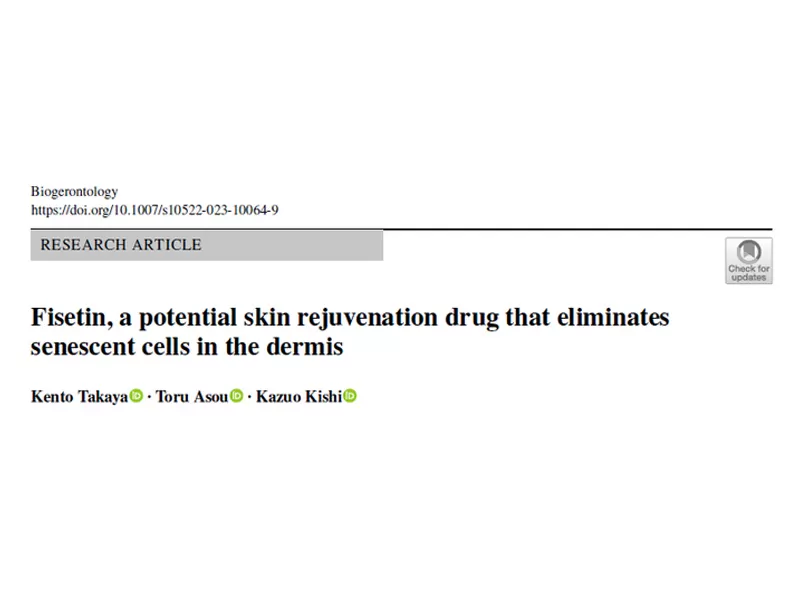 Fisetin: penghapusan sel Senescent yang disasarkan dalam lapisan Dermal, membuka peluang baru untuk Anti-penuaan kulit