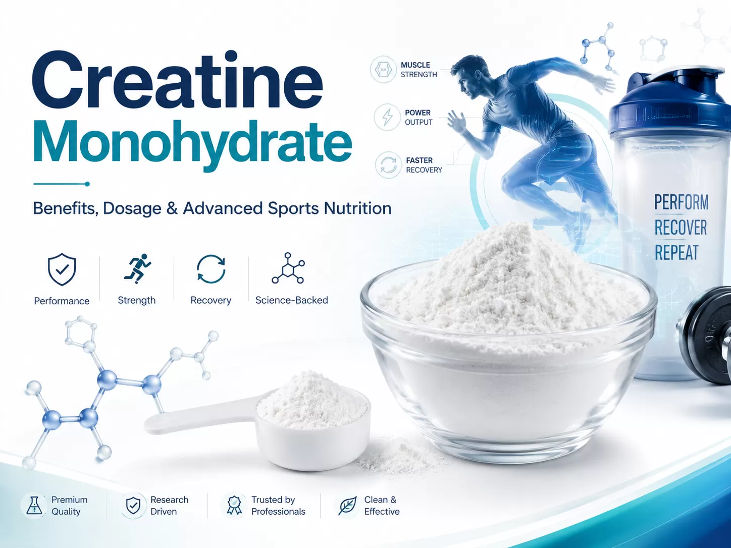 Cara Mengambil Creatine Monohydrate: Faedah, Dos & Formula Pemakanan Sukan Lanjutan